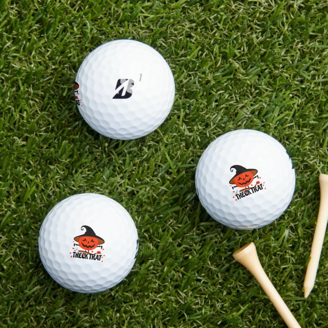 Treck Trat Pumpkin Lächeln Golfball (Insitu Gras)