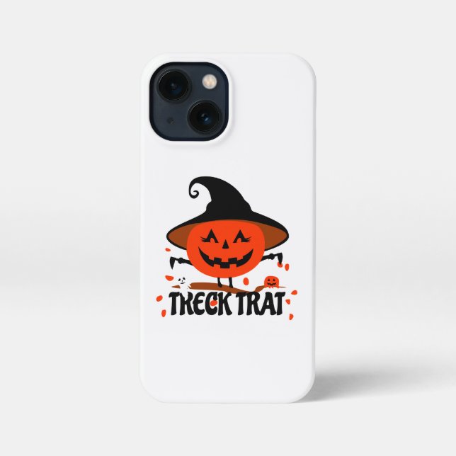 Treck Trat Pumpkin Lächeln iPhone 13 Mini Hülle (Rückseite)