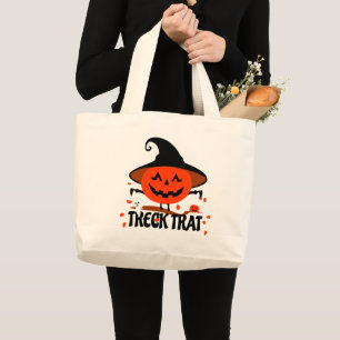 Treck Trat Pumpkin Lächeln Jumbo Stoffbeutel