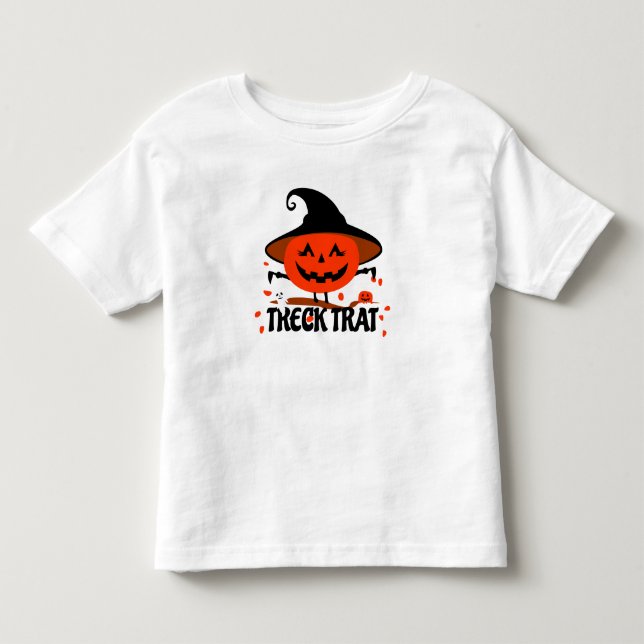 Treck Trat Pumpkin Lächeln Kleinkind T-shirt (Vorderseite)