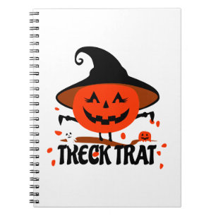 Treck Trat Pumpkin Lächeln Notizblock