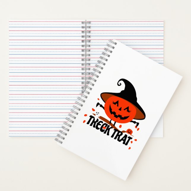 Treck Trat Pumpkin Lächeln Notizbuch (Innen)