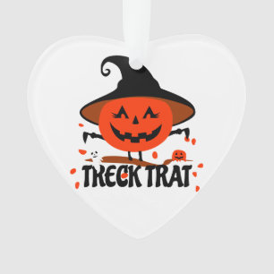 Treck Trat Pumpkin Lächeln Ornament