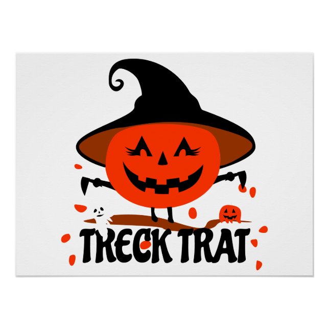 Treck Trat Pumpkin Lächeln Poster (Vorderseite)