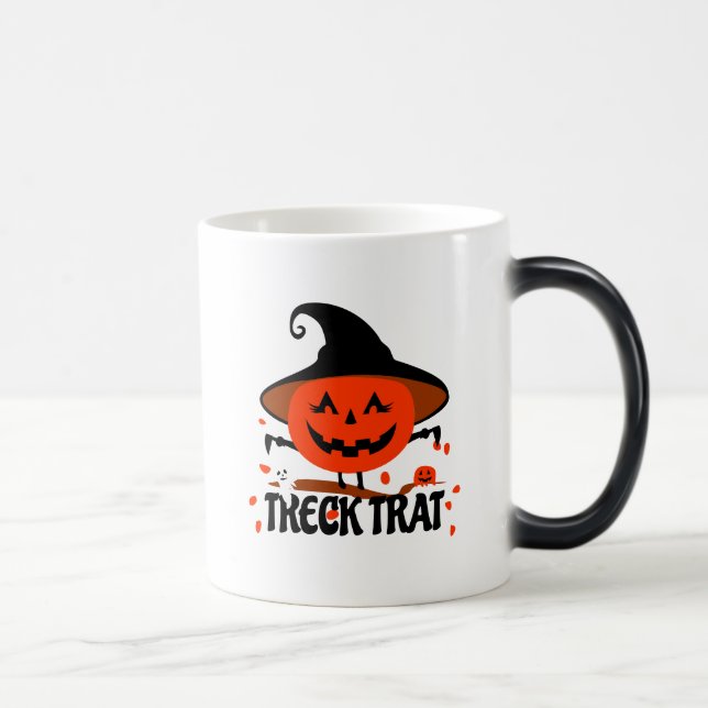 Treck Trat Pumpkin Lächeln Verwandlungstasse (Rechts)