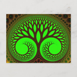 Tree 2 Fraktal Art Postkarte