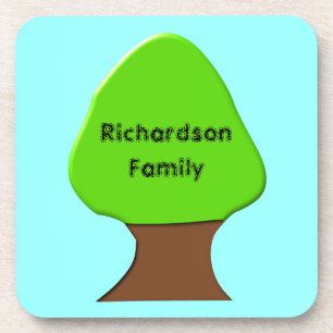 Tree Anpassbare Genealogy Cork Untersetzer