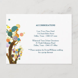 Tree Art Aquamarin Hochzeitsunterkunft Postkarte