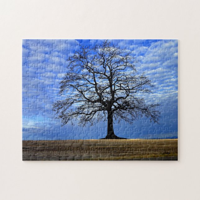 Tree at Blue Sky Jigsaw Puzzle Foto (Horizontal)