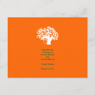 Tree Bar Mitzvah Programme de mariage 4" x 6" Cart