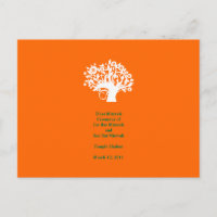 Tree Bar Mitzvah Wedding Program 4" x 6" Card