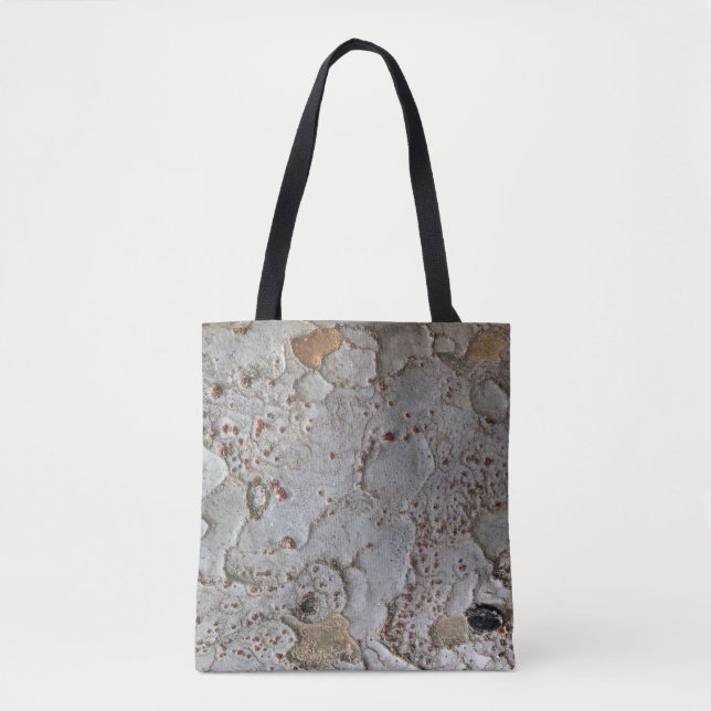Tree Bark Gray Brown Rustic Wilderness Nature Tasche (Vorderseite)