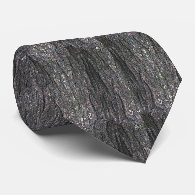 Tree Bark Print Necktie Krawatte (Gerollt)