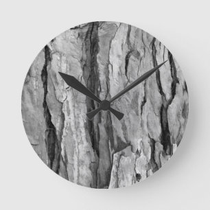 Tree Bark Texture Cool einzigartig Runde Wanduhr