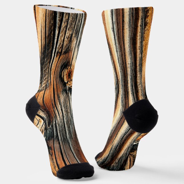 Tree Bark Texture Cool einzigartig Socken (Gewinkelt)