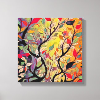 "Tree Blätter" Zeitgenössische Kunst Leinwanddruck