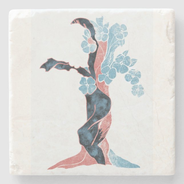 Tree Blossom Steinuntersetzer (Vorderseite)