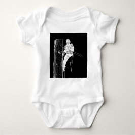 Tree Chirurg Arborist am Werk zur Zeit Chainsaw Baby Strampler