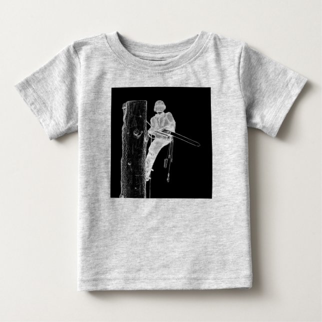 Tree Chirurg Arborist am Werk zur Zeit Chainsaw Baby T-shirt (Vorderseite)