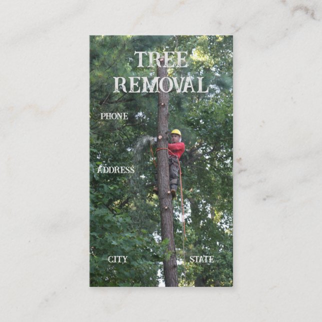 Tree Clearing Services Visitenkarte (Vorderseite)