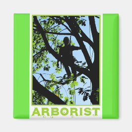 Tree Climber-Silhouette: Arborist Magnet