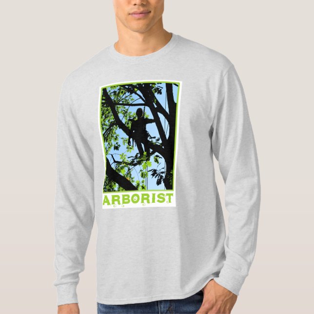 Tree Climber-Silhouette: Arborist T Shirt (Vorderseite)
