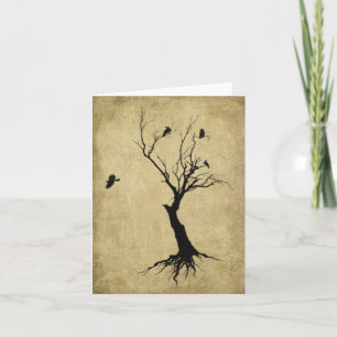 Tree Crows- Prim Lil' Note Cards Karte