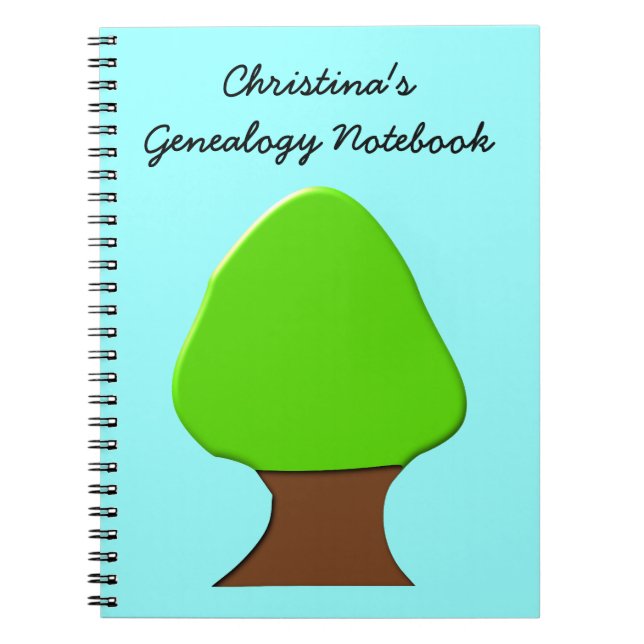 Tree Customizable Genealogy Notebook Notizblock (Vorderseite)