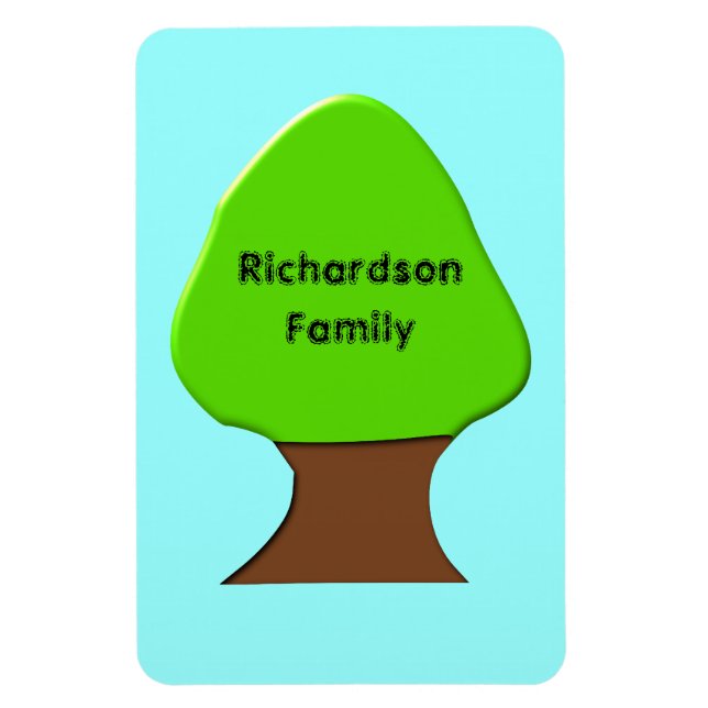 Tree Customizable Genealogy Premium Magnet (Vertikal)