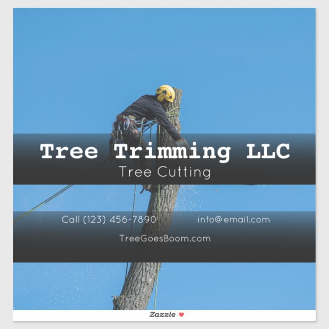 Tree Cutting Unternehmen Vehicle Adverver business Aufkleber (Blatt)
