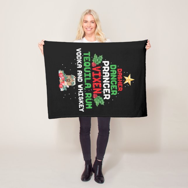 Tree Dasher Dancer Prancien Vixen Tequila Whiskey Fleecedecke (Beispiel)