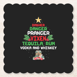 Tree Dasher Dancer Prancien Vixen Tequila Whiskey Untersetzer