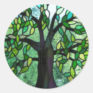 Tree des Verzauberungsstickers Runder Aufkleber