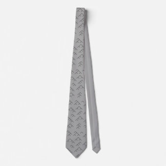 Tree diagram tie - grey and black krawatte