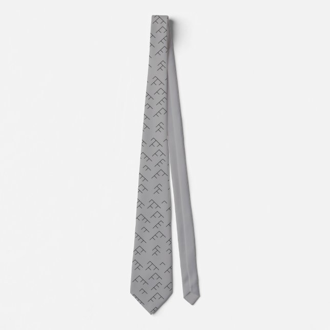 Tree diagram tie - grey and black krawatte (Vorderseite)