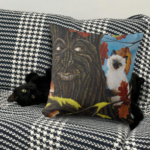 Tree Ent Cat Autumn Fantasy Kissen