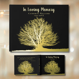 Tree Foil Funeral Gästebuch in Love Memory