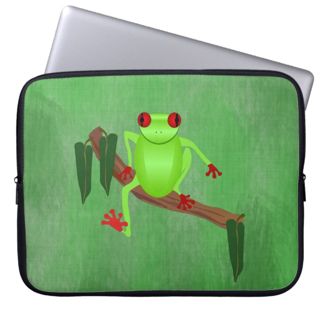 Tree Frog Neoprene Laptop Sleeve (Vorderseite)