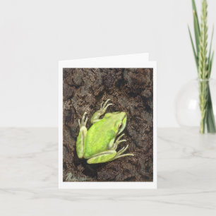 Tree Frog Note Card - "Envy Green" Karte