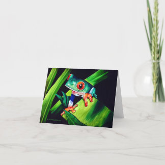 Tree Frog Note Card Karte