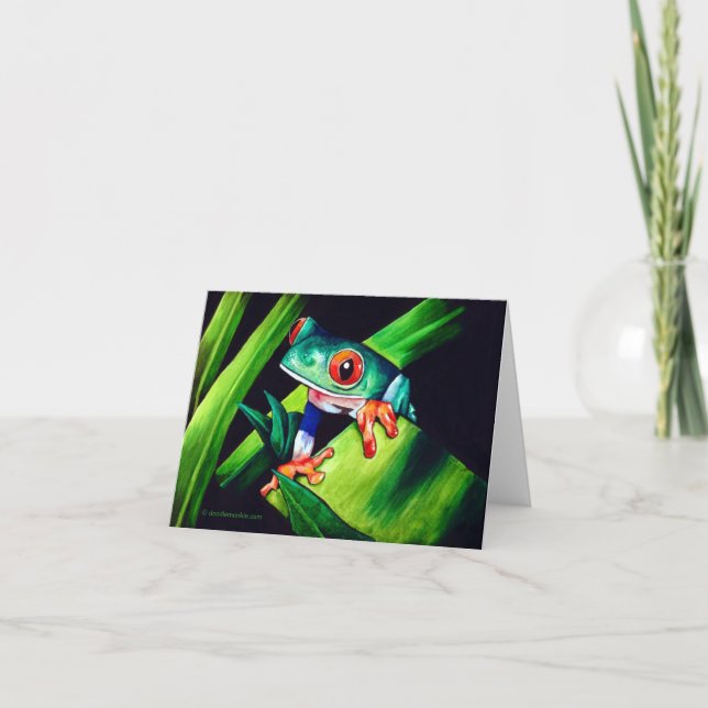 Tree Frog Note Card Karte (Vorderseite)