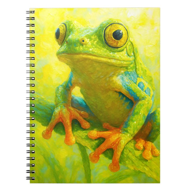 Tree Frog Notebook | Colorful Frog Art Journal (Devant)