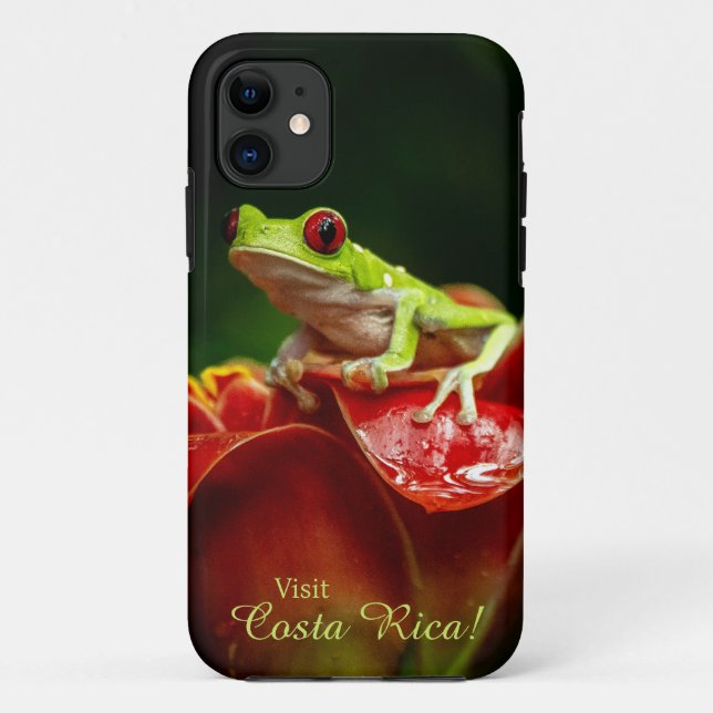 Tree Frog Phone Case - Besuchen Sie Costa Rica! (Rückseite)