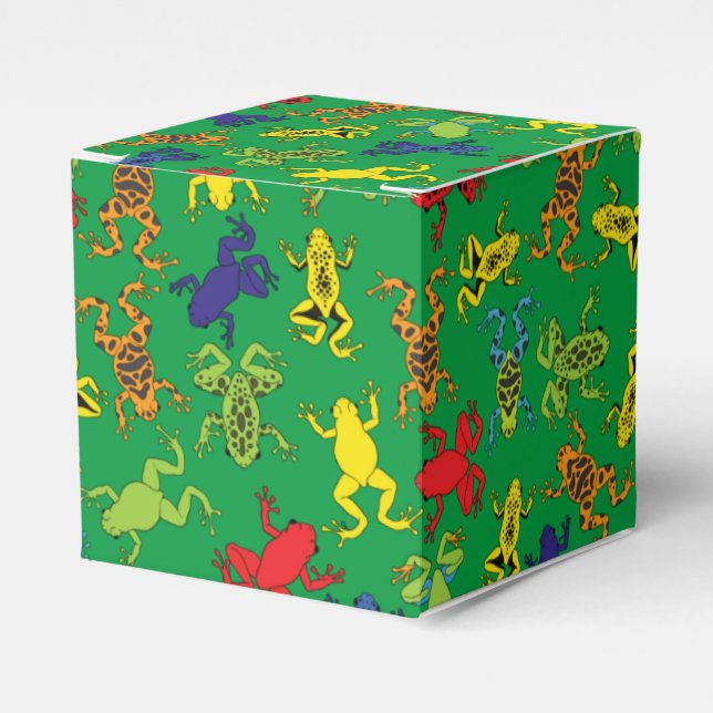 Tree Frogs Kindergeburtstag Geschenkschachtel (Vorderseite)