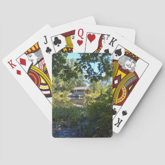 Tree-Gerahmte überdachte Brücke Spielkarten