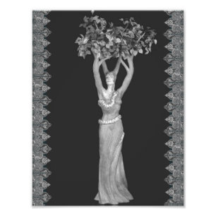Tree Goddess Schwarz-Weiß-Poster Fotodruck
