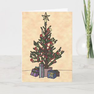 Tree, Grußkarte Feiertagskarte