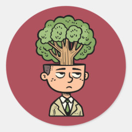 Tree Head Runder Aufkleber