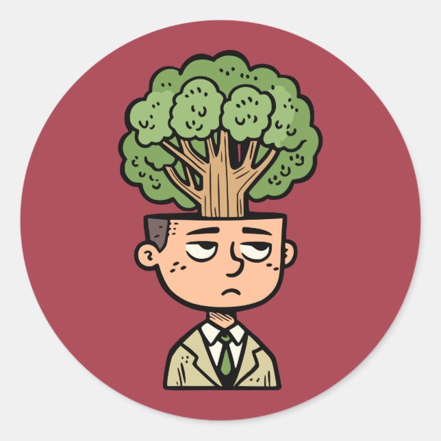 Tree Head Runder Aufkleber (Vorderseite)