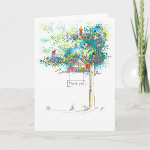 "Tree Houses" Thank You Card Dankeskarte